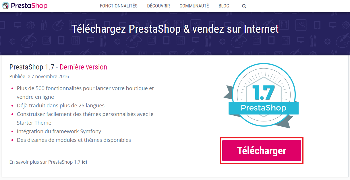 Pagina di download di Cms