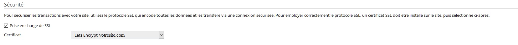 Scelta del certificato da installare