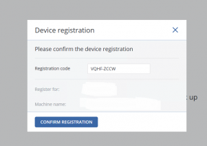 Registrazione del dispositivo