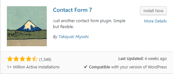 Aggiunta di plugin Contact Form 7